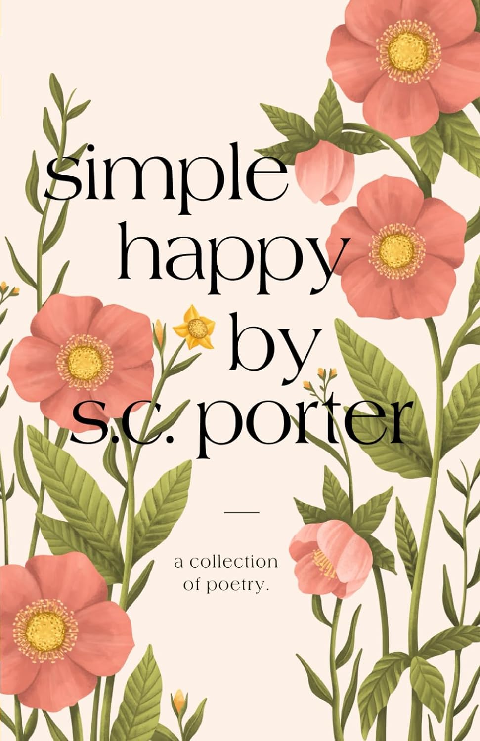 A photo of the floral cover of Simple Happy